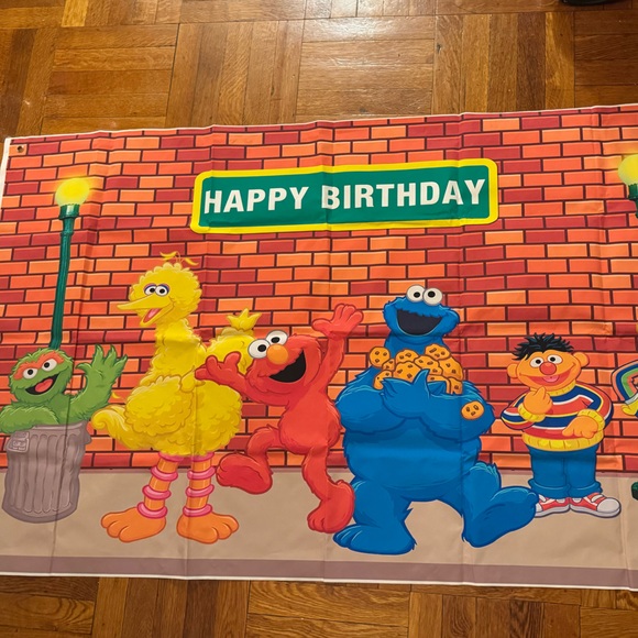 Sesame Street birthday party banner and decorations - Picture 1 of 3